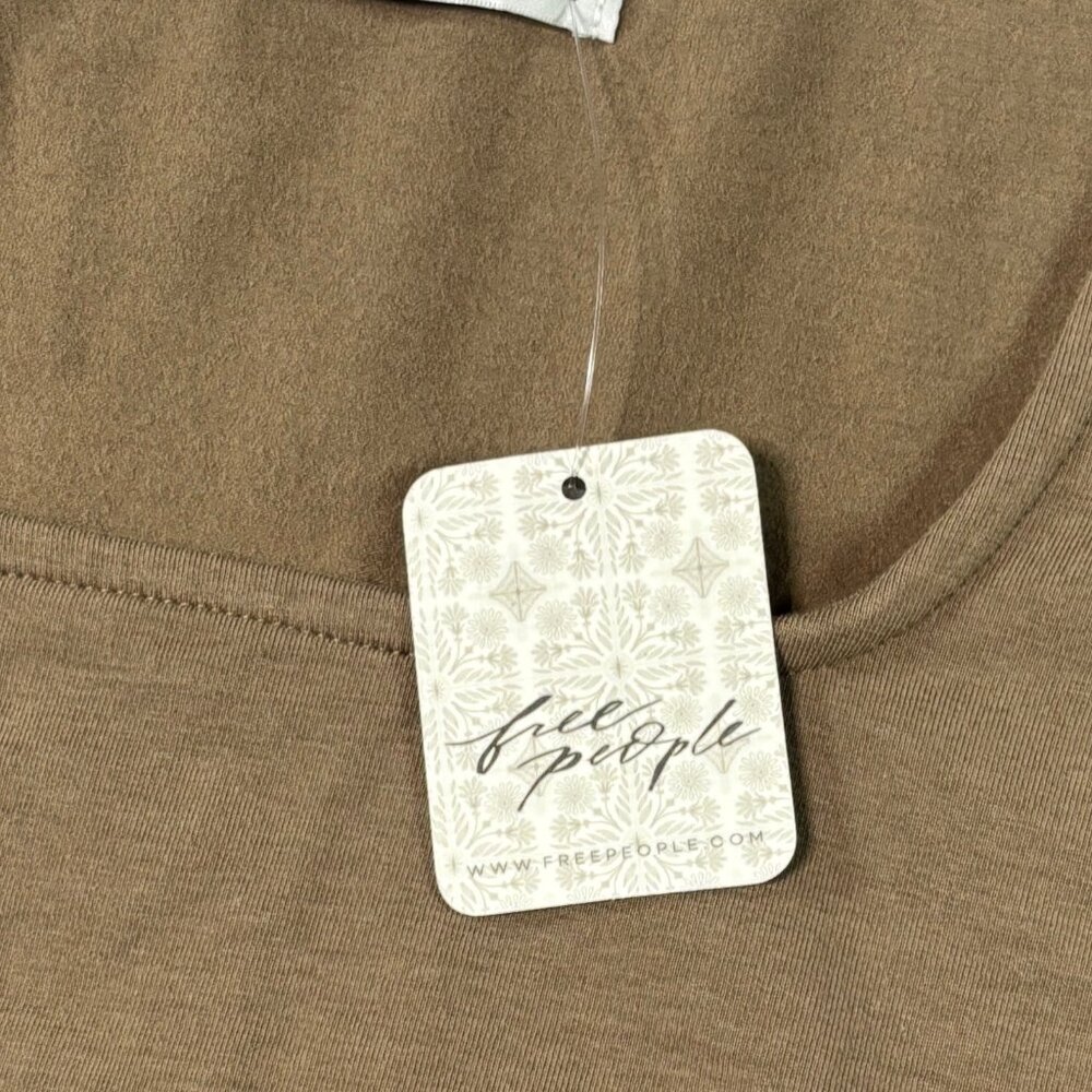 Free People Beach Easy To Love Crop Top in Brown Womens Size XL - Picture 2 of 8